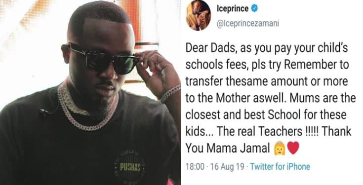 Ice Prince shares important tip to fathers who pay their children's school fees