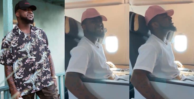 Singer Davido survives scary airplane turbulence (video)