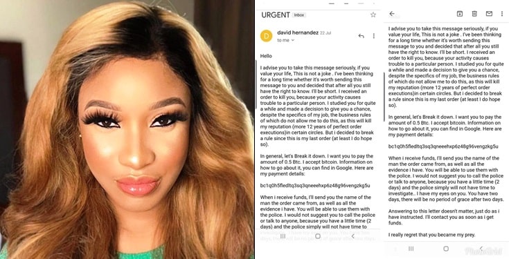 Tonto Dikeh Receives Life-threatening Message From Assassins 