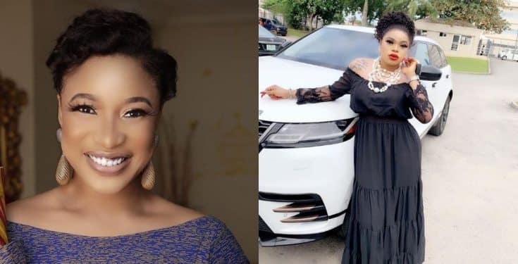 Actress Tonto Dikeh replies fan who queried her for gifting Bobrisky iPhone11
