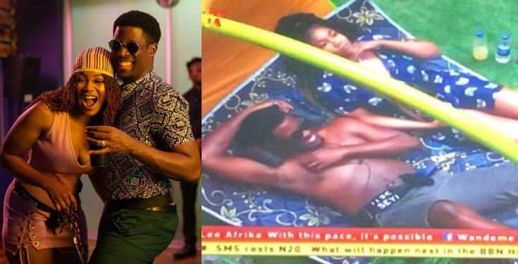 BBNaija: Seyi and Tacha shares an intimate moment in the garden (video)