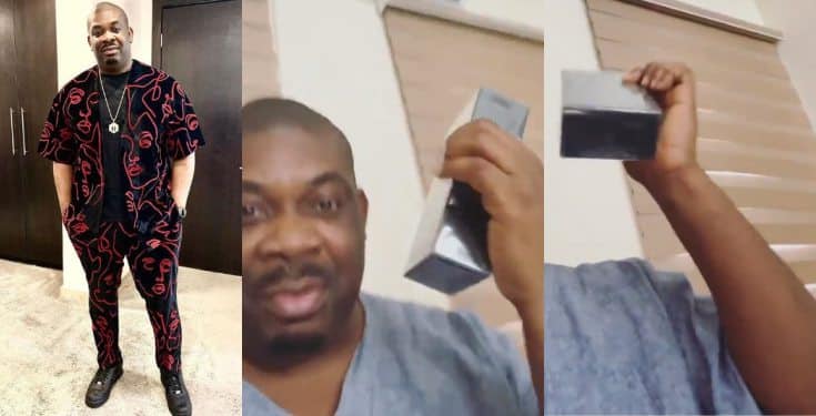 Don Jazzy flaunt his new iPhone 11 Pro Max worth ₦600,000 (video)