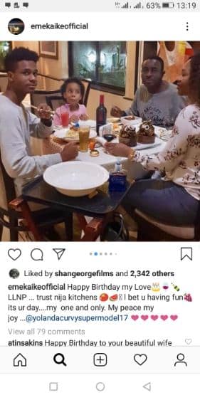 Emeka Ike is expecting another child with his new South African lover