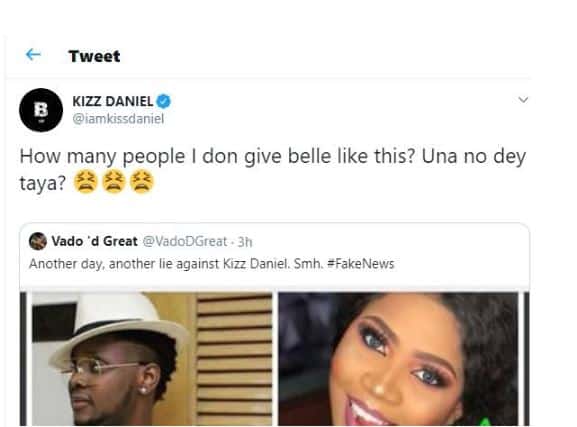Kizz Daniel reacts to report that he impregnated a lady 