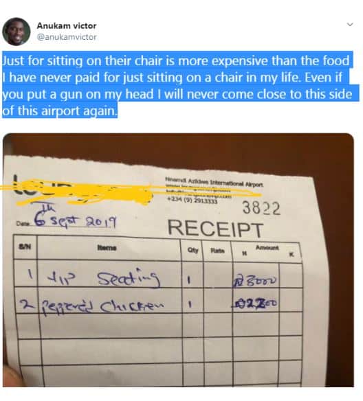 Man shocked after being charged for “VIP sitting” at the Abuja airport