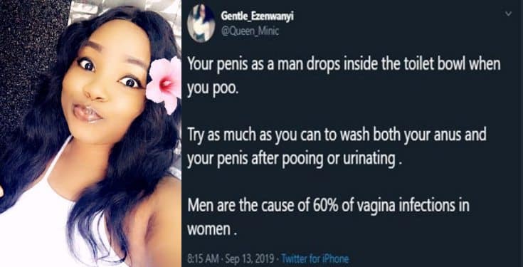 'Men are the cause of 60% of vagina infections' - Lady