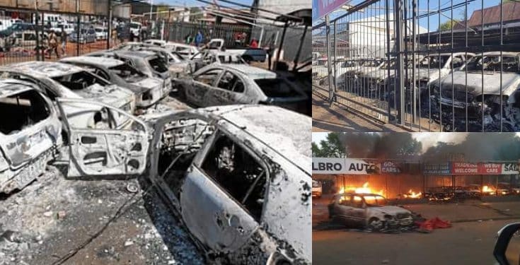Nigerian car dealership owner laments after his cars were burnt to ashes