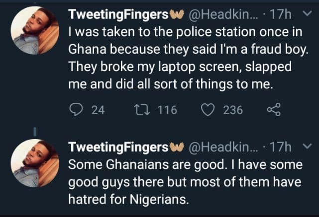 Nigerian man narrates his experiences with xenophobia in Ghana 