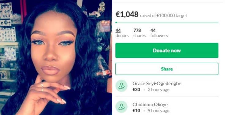 Nigerians disapprove of those raising money for Tacha through 'GoFundMe'