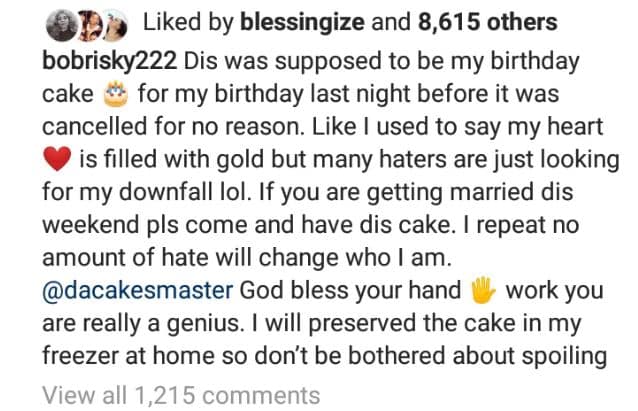 Tonto Dikeh begs Bobrisky to donate his birthday cakes to â€˜About to wedâ€™ couples