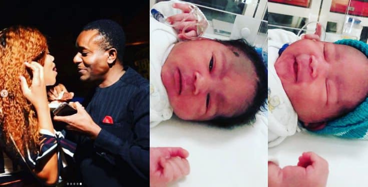 Emeka Ike shares lovely photos and video of his new born baby girl