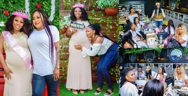 First photos from Wumi Toriola's baby shower before baby boy's arrival