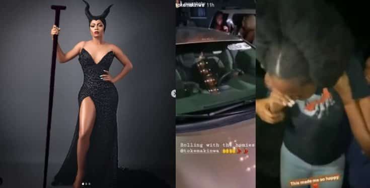 Toke Makinwa gifts her Personal Assistant with a car gift (video)