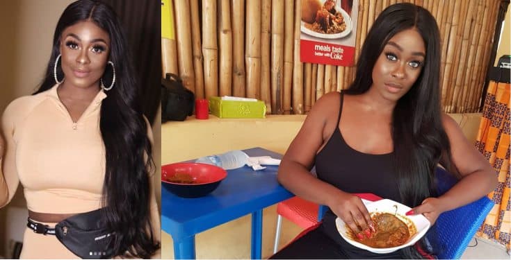 Uruel Oputa under fire for eating Amala with fixed nails