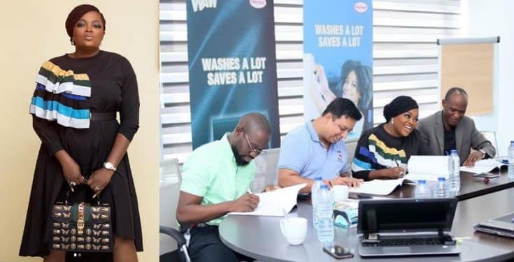 Actress Funke Akindele bags new endorsement deal (photos)