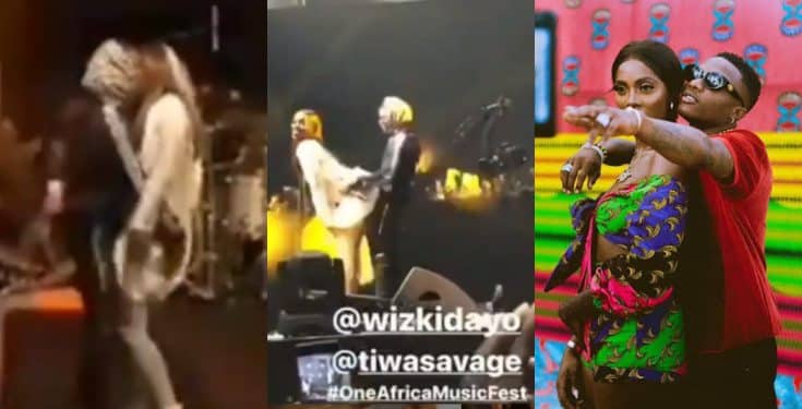 Another raunchy video from the performance of Tiwa Savage and Wizkid's in Dubai