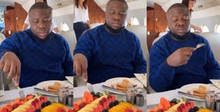 Hushpuppi shares video of himself enjoying life in a private jet