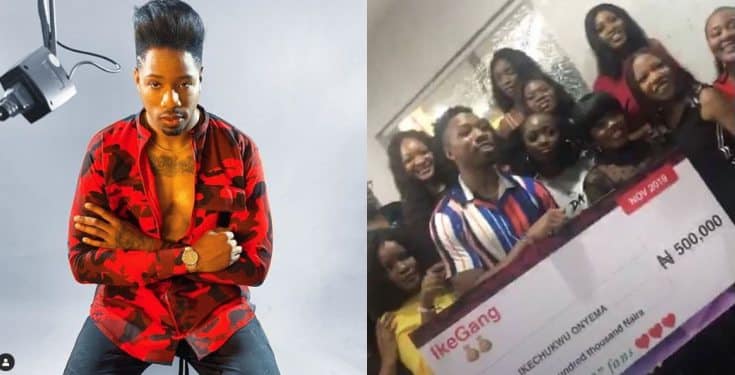 Ike's fans, Ikegang contribute ₦500,000 for their fave (Video)