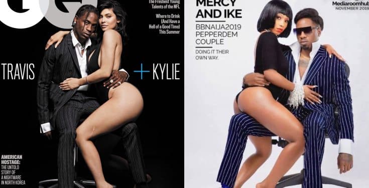 Mercy and Ike called out for copying’ Kylie and Travis raunchy pose