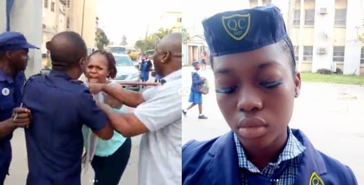 Mom fights Queens College security guards after her daughter was turned back for fixing eyelashes (video))