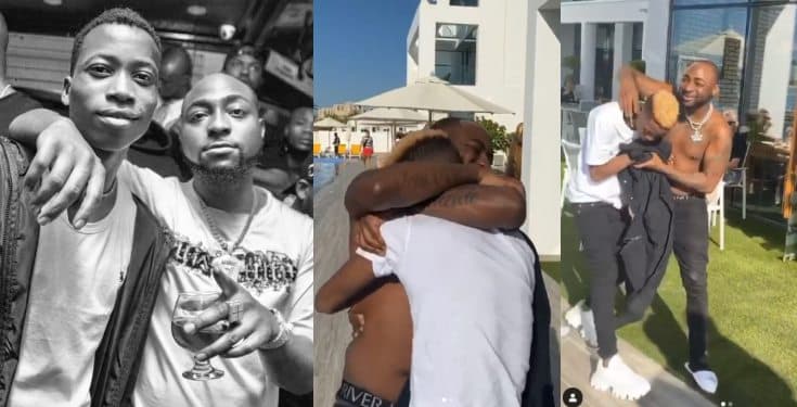'My brothers just touched down Dubai' - Davido says as he welcomes new signee, Lil Frosh (video)
