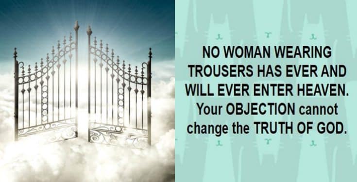 'No woman wearing trousers has ever and will ever enter heaven' - Nigerian Evangelist