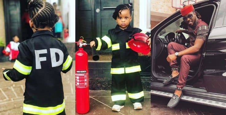 Paul Okoye shares adorable photos of his daughter dressed in 'Fire Department'