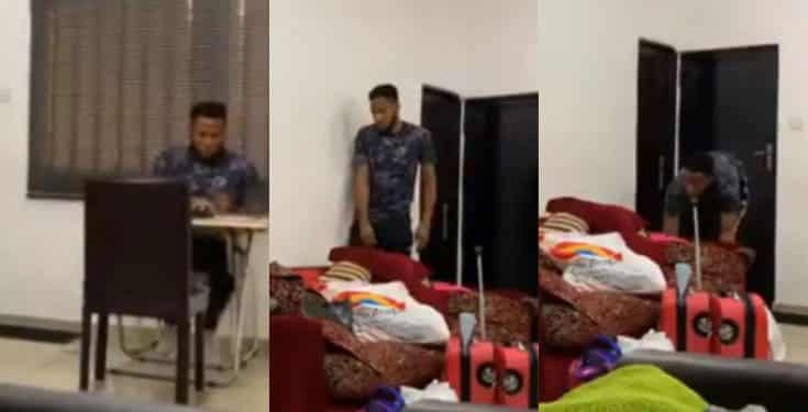 Private lesson teacher caught on camera stealing from his employer in Abuja (Video)