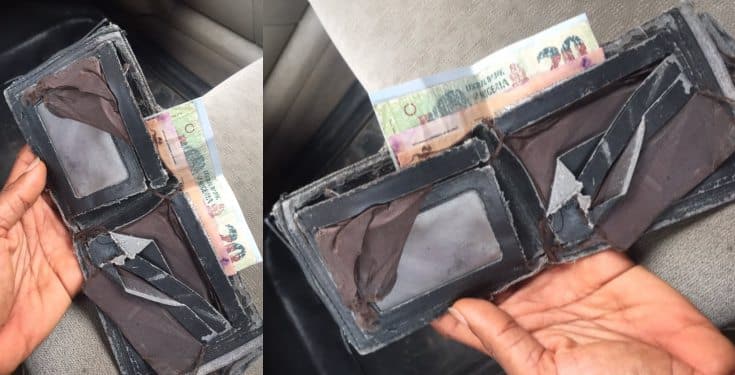 Uber driver shares photo of tattered wallet rider forgot in his car