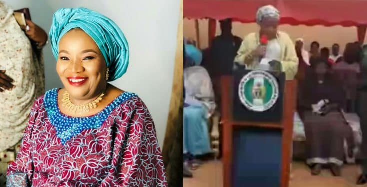 Video of Nasarawa First Lady having issues reading her speech in English