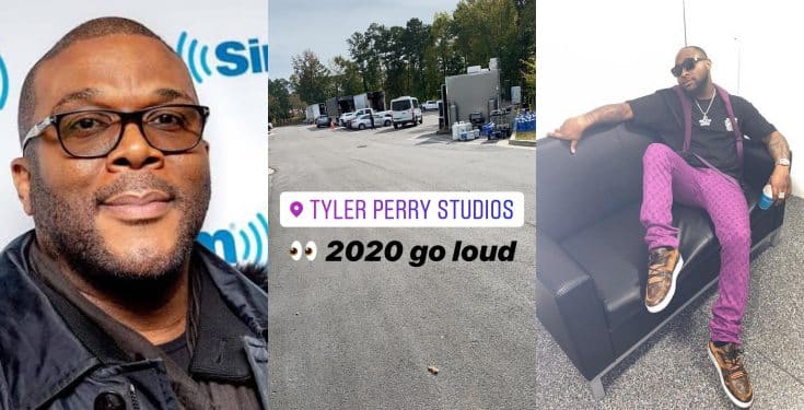 “2020 go loud” – Davido says as he visits Tyler Perry's studios (video)