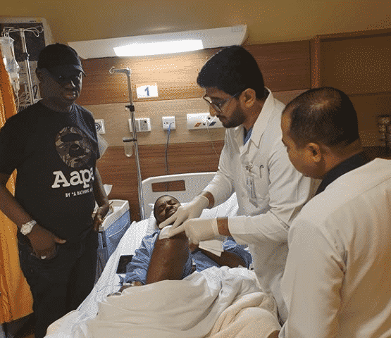 Reno Omokri shares photos of activist, Deji Adeyanju at a Dubai-Based hospital