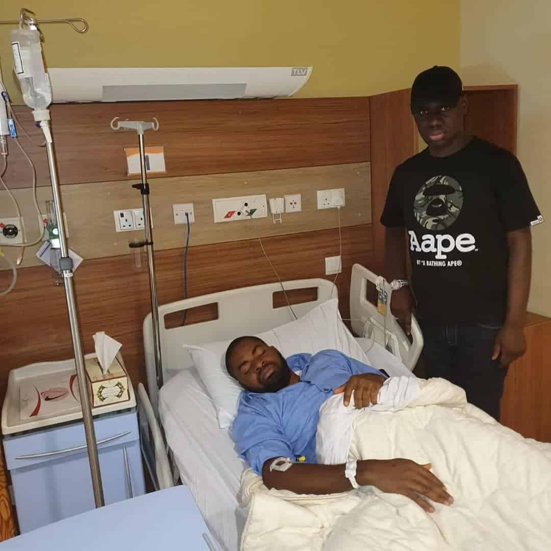 Reno Omokri shares photos of activist, Deji Adeyanju at a Dubai-Based hospital