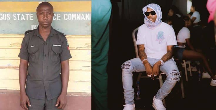 Wizkid reacts after a police officer shot dead a fan at his concert