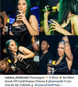 Cubana Chief Priest reveals the mixture in the Nigerian beer Cardi B had that knocked her off