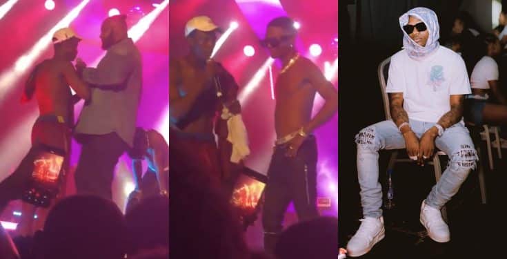 “Stop acting like a girl” – Wizkid to fan who went speechless on stage (video)