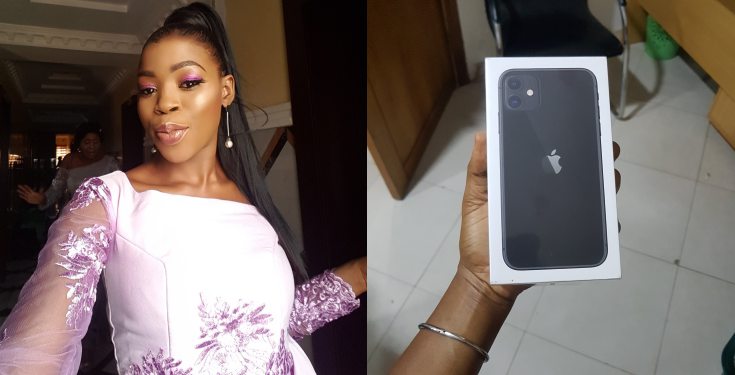 'My boss gifted me an iPhone 11 for being good at my job' – Nigerian Lady, reveals