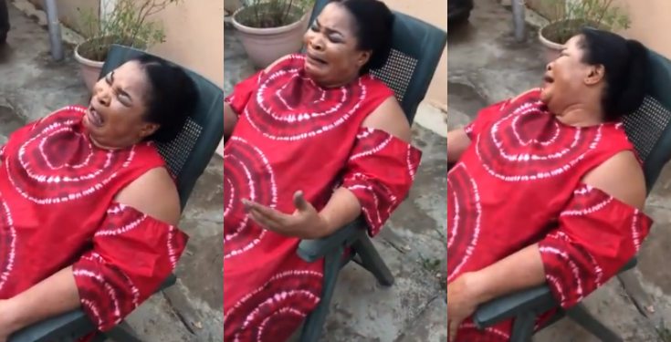 Nigerian mom bursts into dramatic tears after son tells her he is going back to school (video)