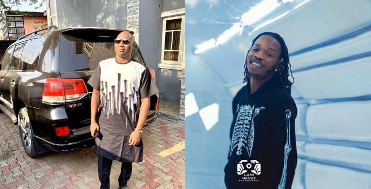 Nigerians react as Naira Marley brings up Mompha to perform with him on stage (Video)