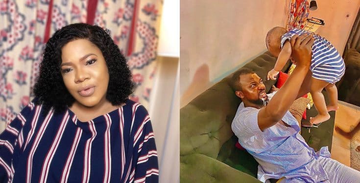 ‘It feels so special seeing my baby vomit on my husband’ – Toyin Abraham