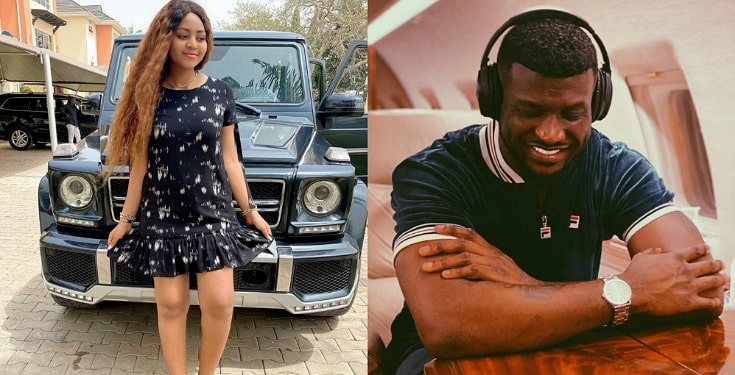 Collage photo of Peter Okoye nad Regina Daniels