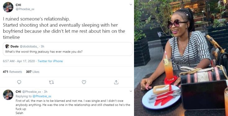 Nigerian lady recounts how 'jealousy' made her ruin someone's relationship
