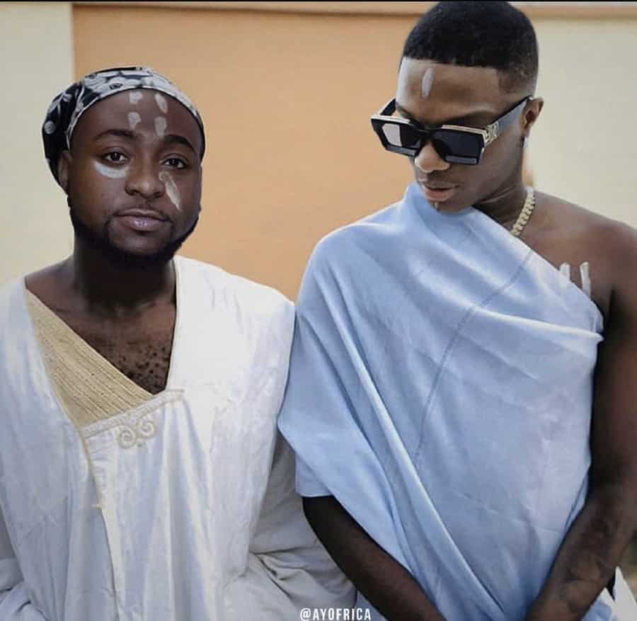 The 2 greatest of all time” - Davido says as he posts photo with Wizkid