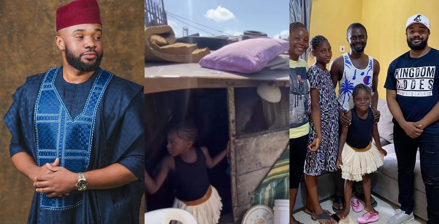 Nigerians shed tears as Williams Uchemba builds new house for a family living in a slum
