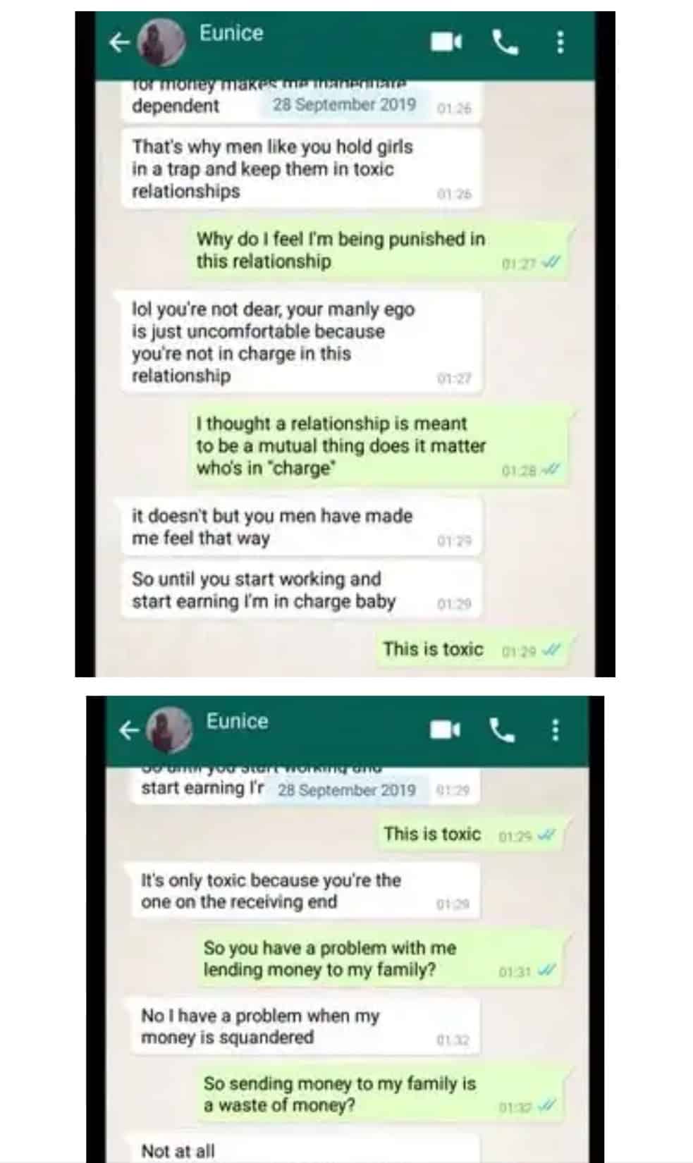 Lady blasts boyfriend for giving out her money to his family members 3