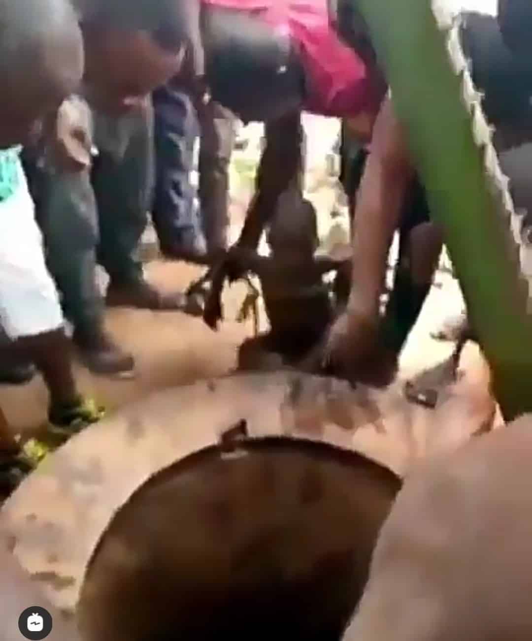 Lucky Baby Rescued Alive After Falling Into An Open Well (Video)