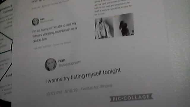 A copy of her illicit tweets