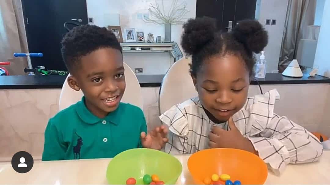 #Fruitsnackchallenge: Tiwa Savage shares video of Jamjam and Imade
