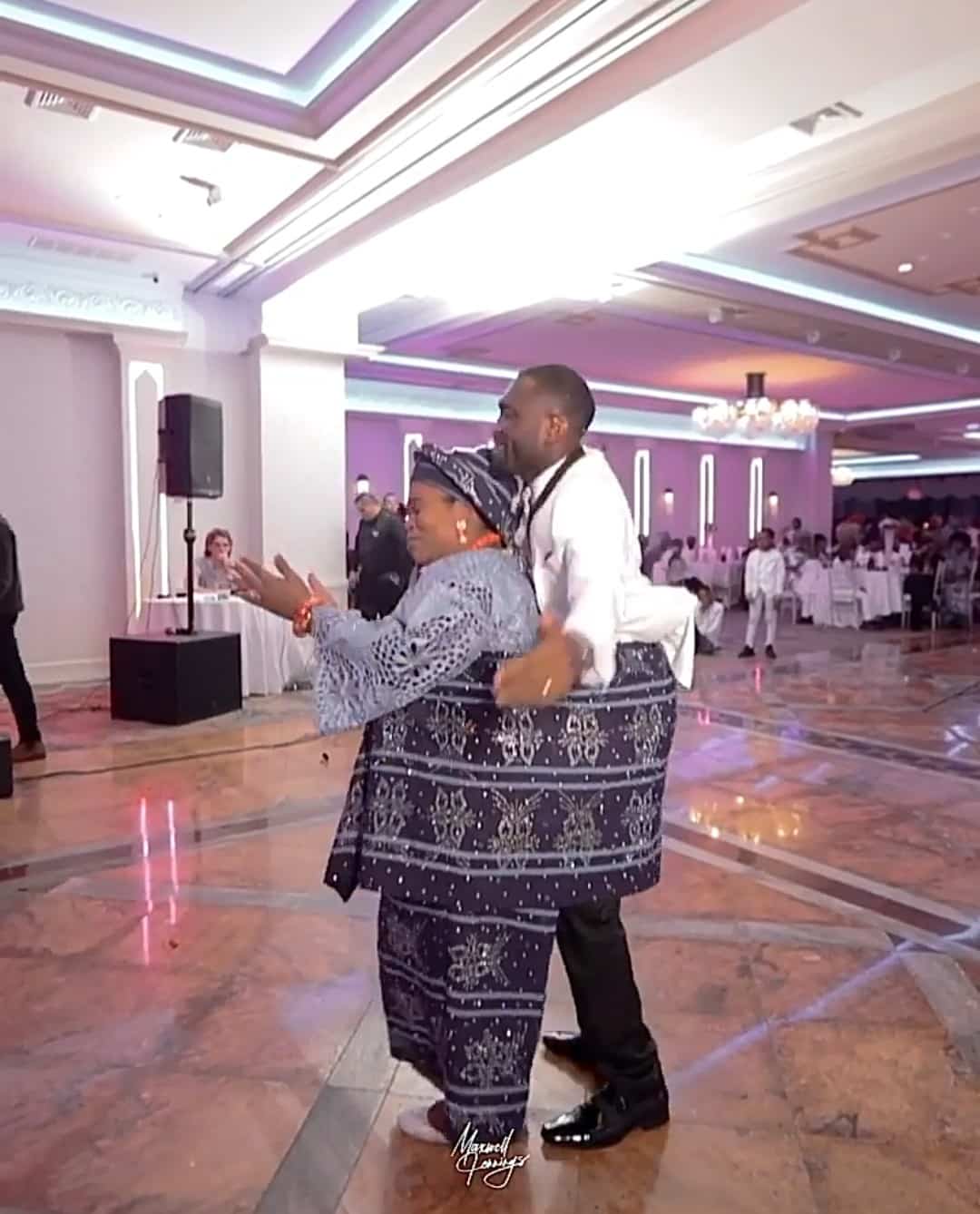 Emotional moment a mother backed her grown up son during his wedding (Video)