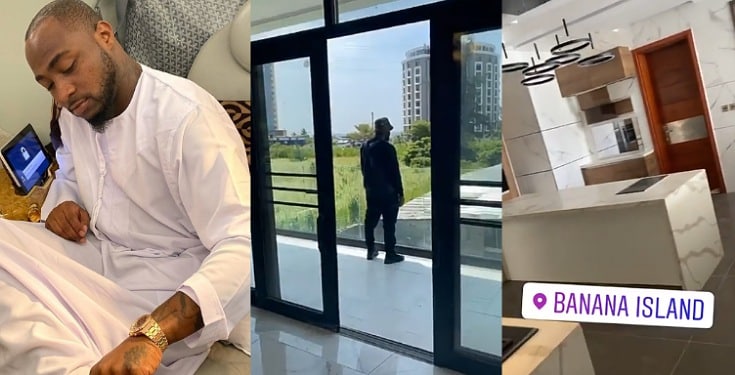 Davido shows off his multimillion naira mansion in banana island (Video)